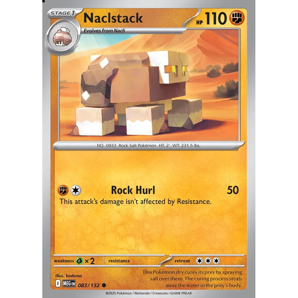 Naclstack Common 083/132 Pokemon Card Game Mega Evolution