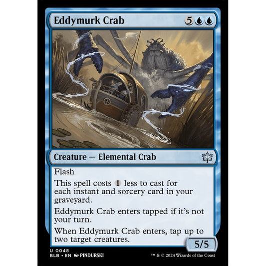 Eddymurk Crab, 48, uncommon, Magic: The Gathering, Bloomburrow