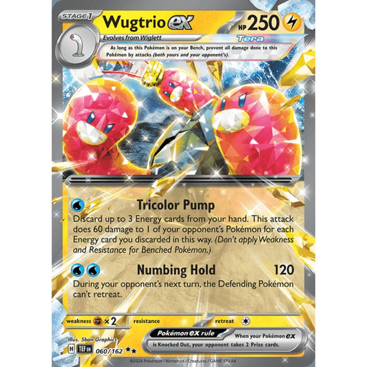 Wugtrio ex Double Rare 060/162 Pokemon Card Game Temporal Forces