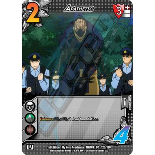 Apathetic, 123/180, UC, UniVersus, MHA01 My Hero Academia