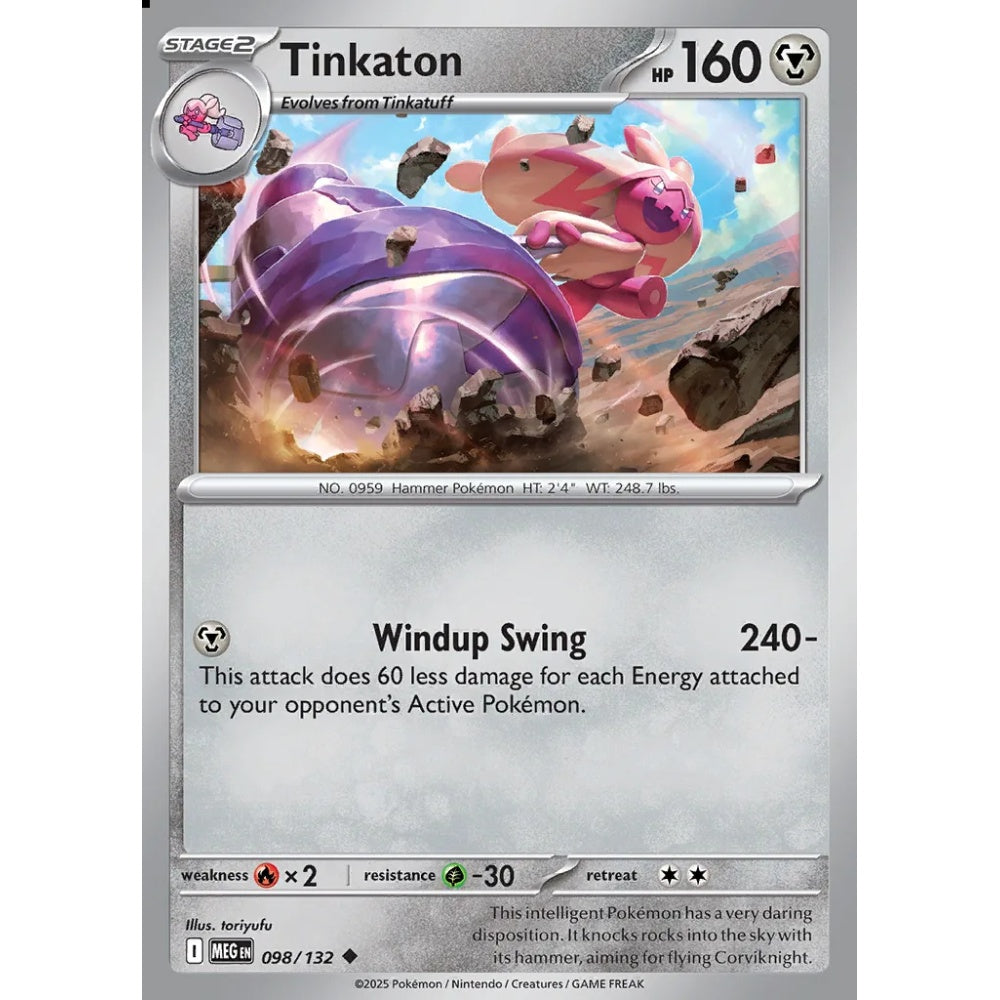 Tinkaton Uncommon 098/132 Pokemon Card Game Mega Evolution