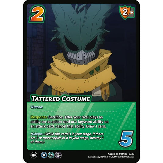 Tattered Costume, 3/20, MHA08, Universus, Challenger Series: My Hero Academia - Dark Hero Arc, Rare