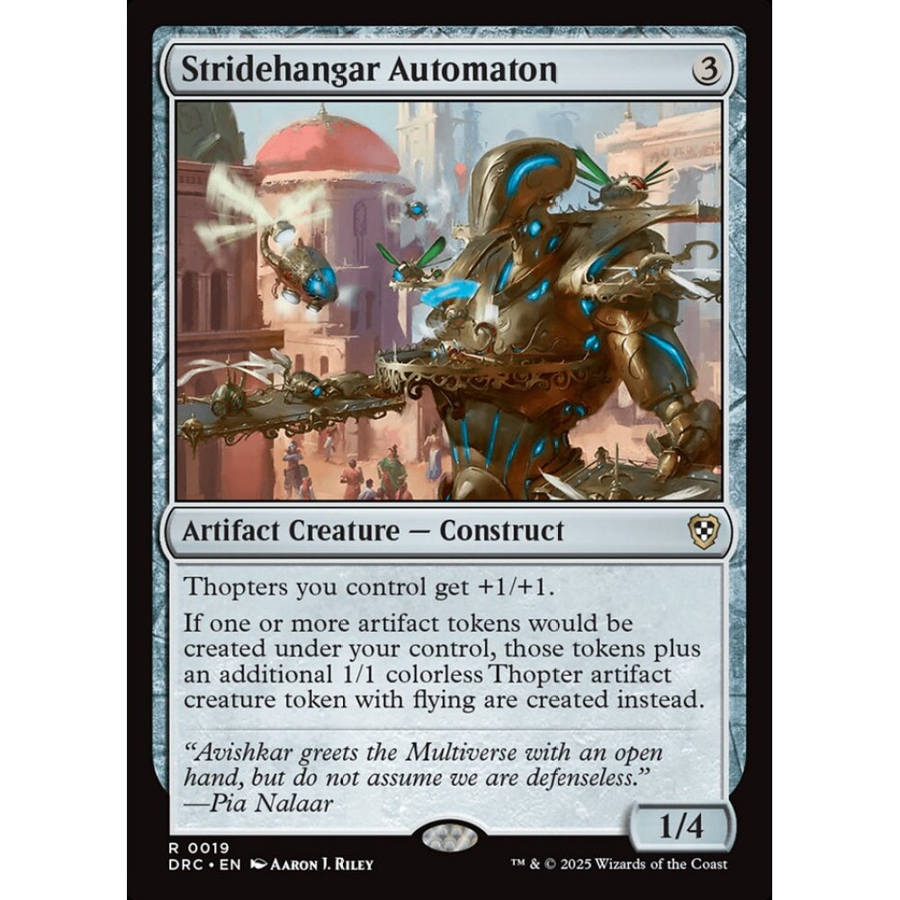 Stridehangar Automaton, 19, rare, Magic: The Gathering, Aetherdrift Commander