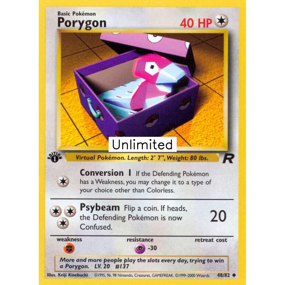 Porygon Uncommon 48/82 Pokemon Card Game Team Rocket