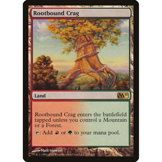 Rootbound Crag rare 227 Magic the Gathering Magic 2011