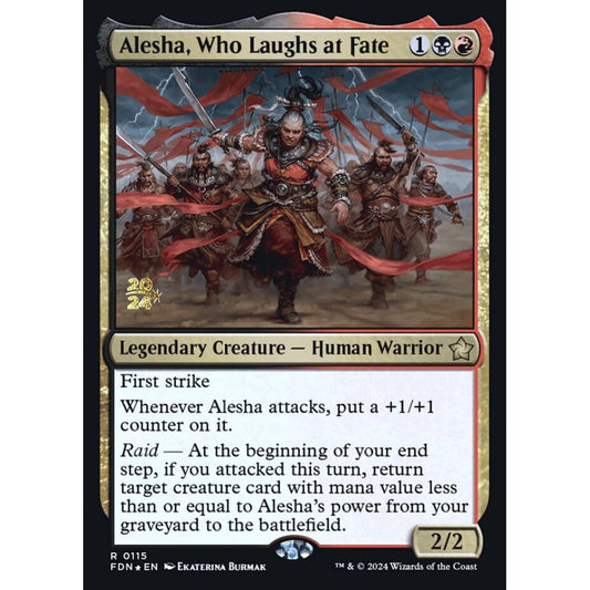 Alesha, Who Laughs at Fate rare 115s Magic the Gathering Foundations Promos