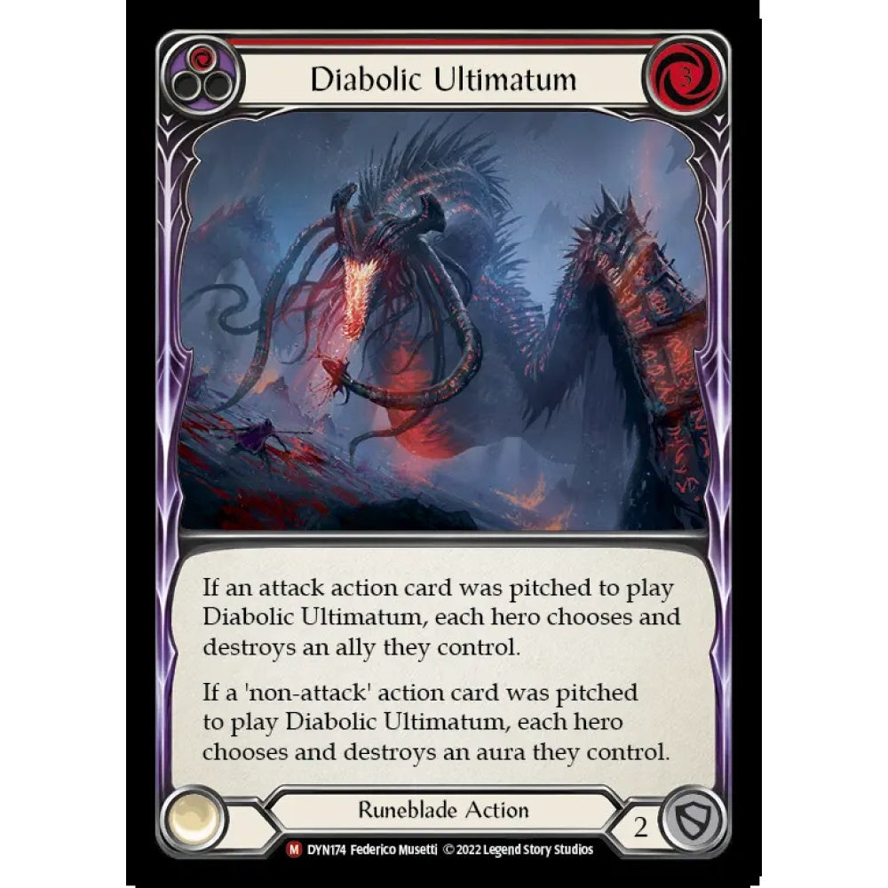 Diabolic Ultimatum DYN174 Majestic Flesh & Blood Trading Card Game Dynasty in Regular Art