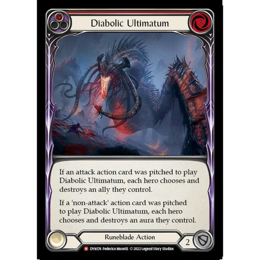 Diabolic Ultimatum DYN174 Majestic Flesh & Blood Trading Card Game Dynasty in Regular Art