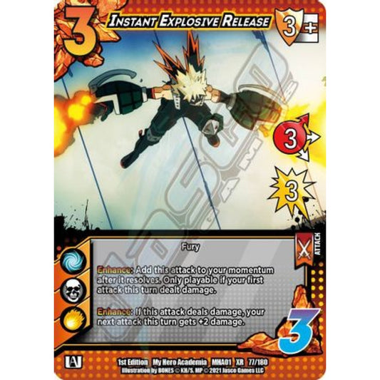 Instant Explosive Release, 77/180, XR, UniVersus, MHA01 My Hero Academia