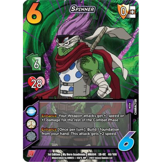Spinner, 046/108, XR-UC, UniVersus, MHA04 League of Villains