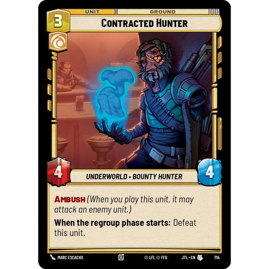 Contracted Hunter, U, JTL 714) Foil, Star Wars Unlimited