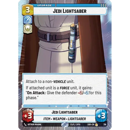 Jedi Lightsaber, 319, R, Star Wars Unlimited, Sparks Of Rebellion
