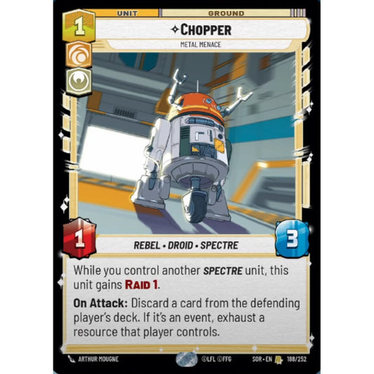 Chopper, 188, R, Star Wars Unlimited, Sparks Of Rebellion