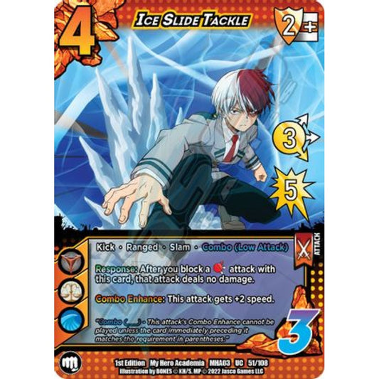 Ice Slide Tackle, 51/108, UC, UniVersus, MHA03 Heroes Clash