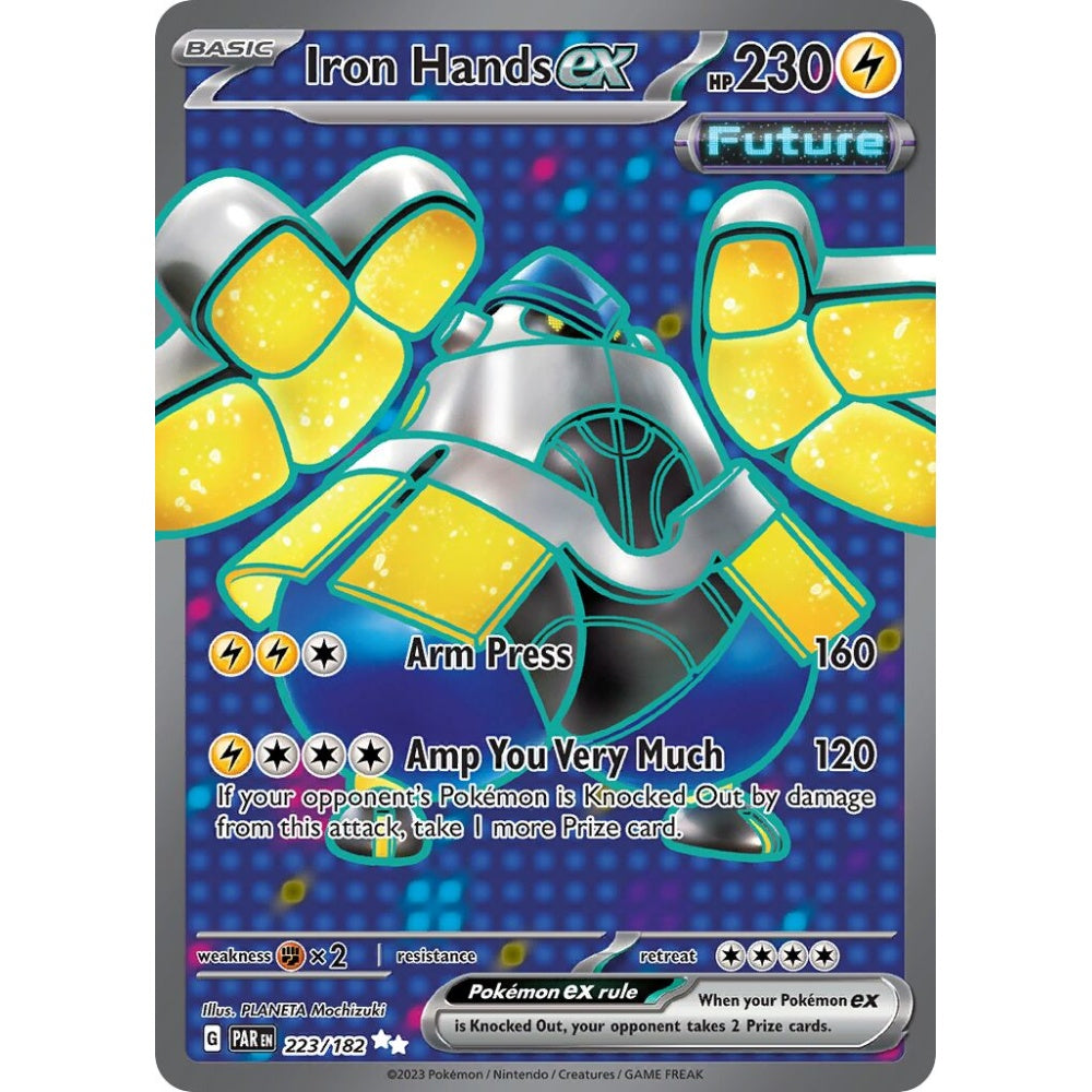 Iron Hands ex Ultra Rare 223/182 Pokemon Card Game Paradox Rift