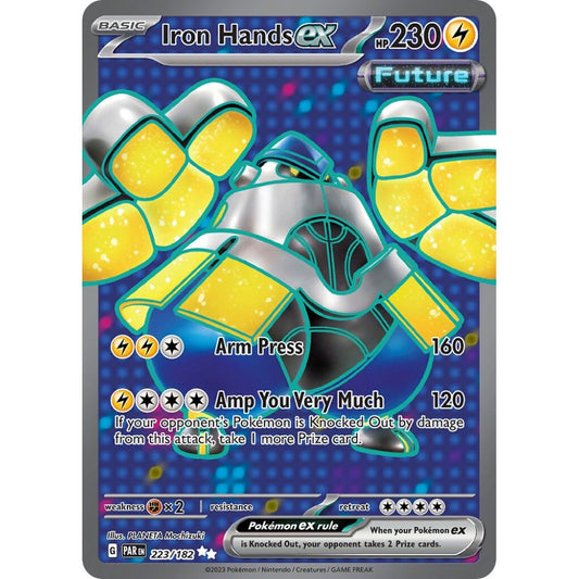 Iron Hands ex Ultra Rare 223/182 Pokemon Card Game Paradox Rift