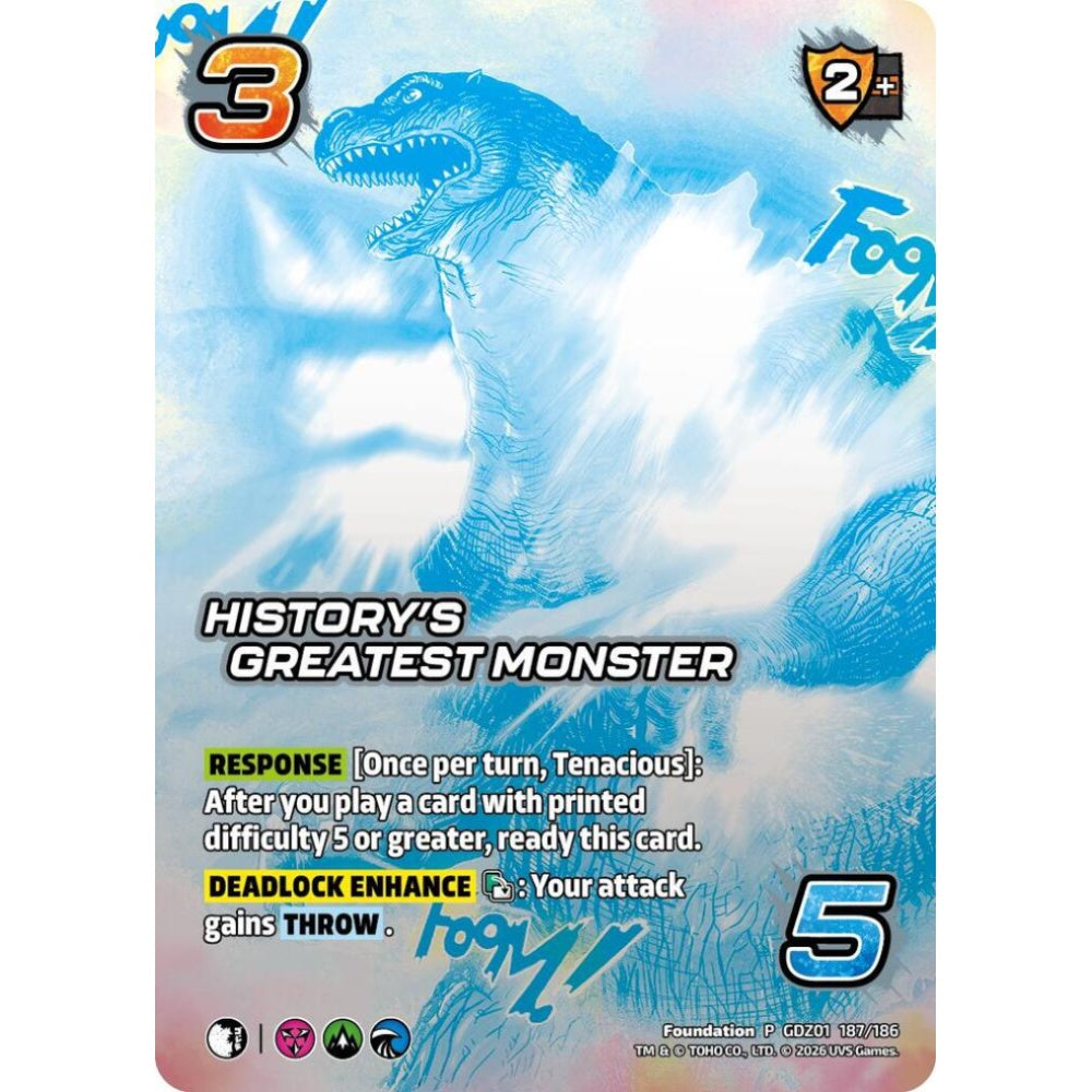 History's Greatest Monster GDZ01 187/186 GDZ01 Universus Godzilla: Reign of Kaiju Foundation P