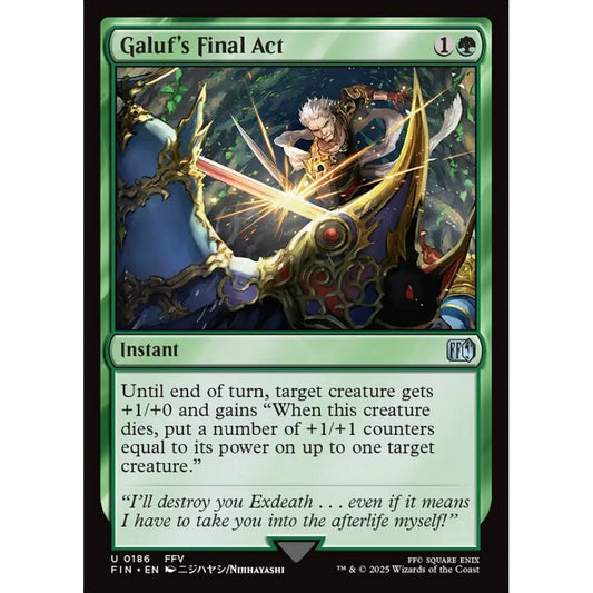 Galuf's Final Act uncommon 186 Magic the Gathering Final Fantasy