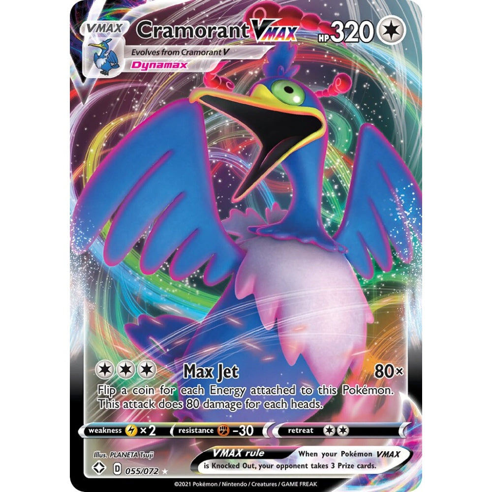 Cramorant VMAX Holo Rare VMAX 055/072 Pokemon Card Game Shining Fates