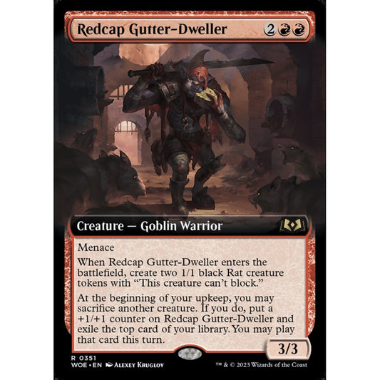 Redcap Gutter-Dweller, rare, 351, Magic the Gathering, Wilds of Eldraine