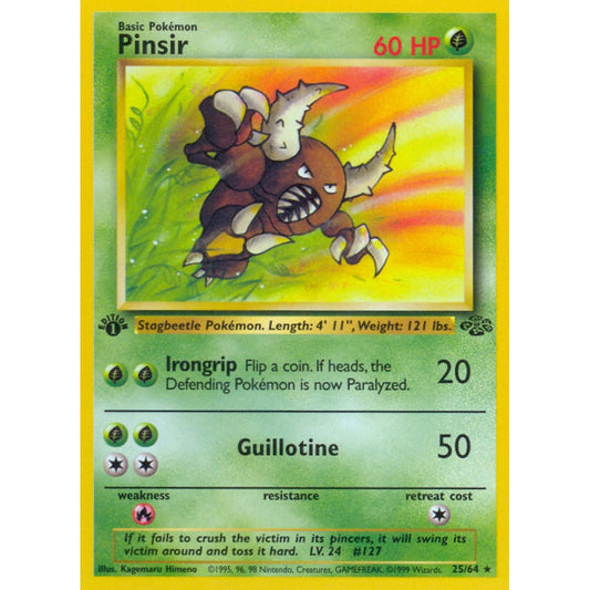 Pinsir Rare 25/64 Pokemon Card Game Jungle