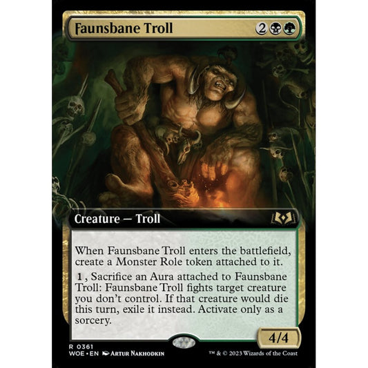 Faunsbane Troll, rare, 361, Magic the Gathering, Wilds of Eldraine