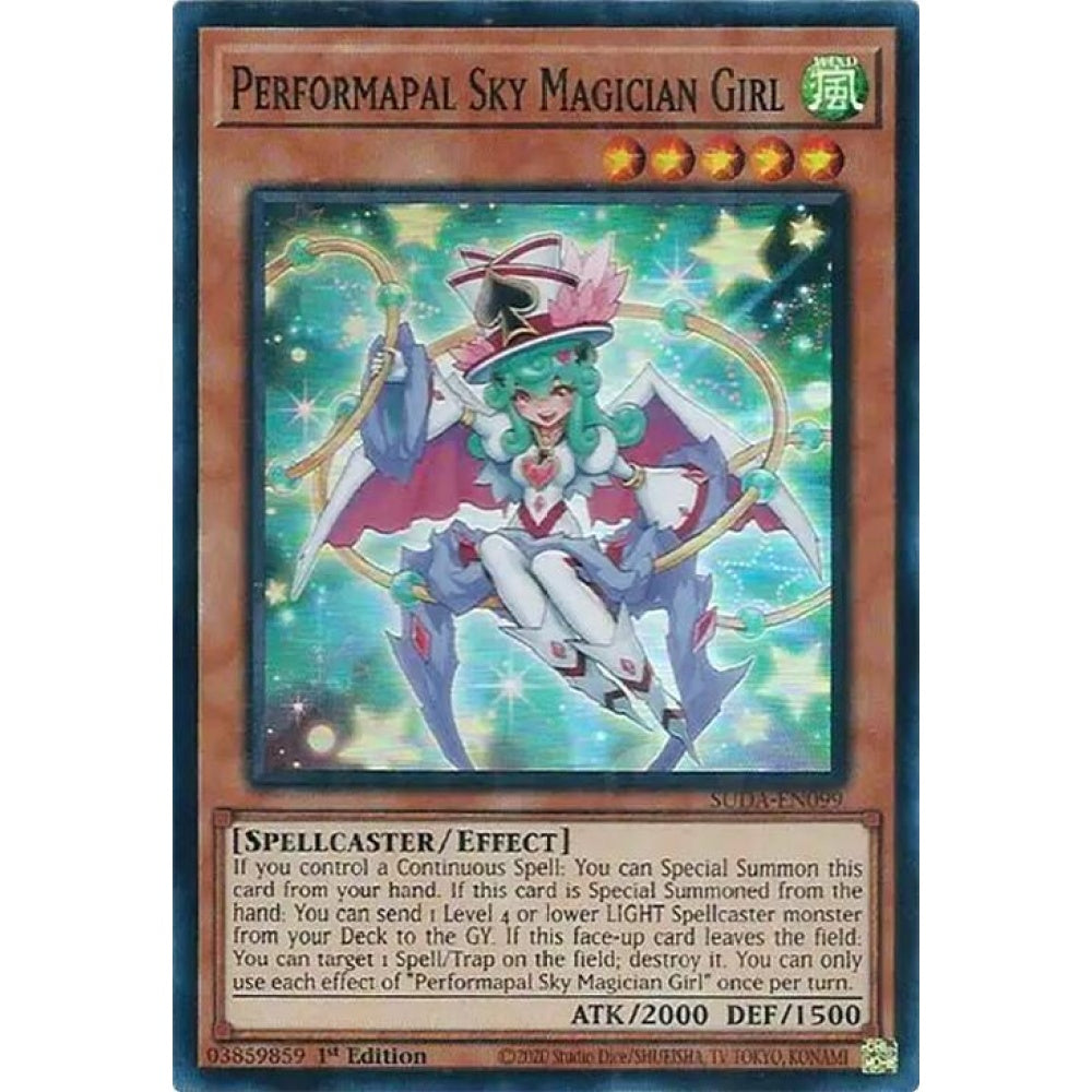 Performapal Sky Magician Girl SUDA-EN099 Super Yu-Gi-Oh Supreme Darkness