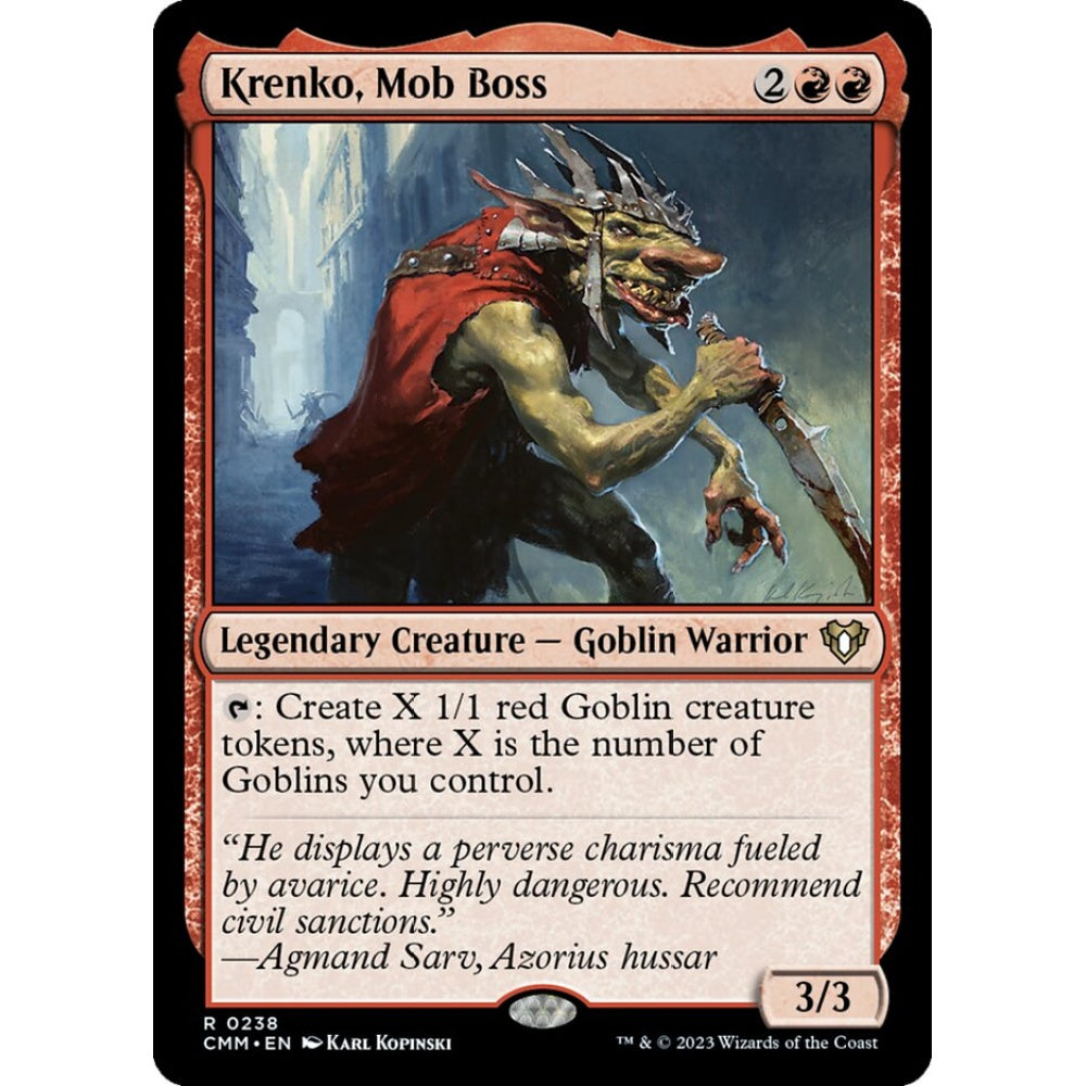 Krenko, Mob Boss rare 238 Magic the Gathering Commander Masters
