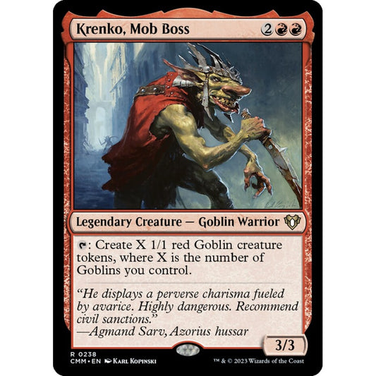 Krenko, Mob Boss rare 238 Magic the Gathering Commander Masters
