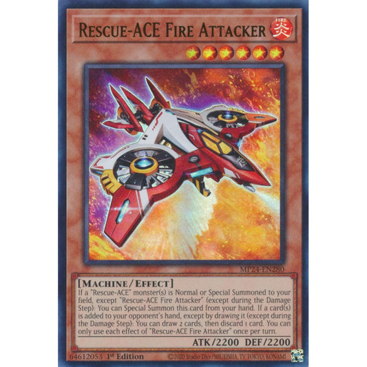 Rescue-ACE Fire Attacker MP24-EN280 Ultra Ultra Rare Yu-Gi-Oh 25th Anniversary Tin: Dueling Mirrors in Art
