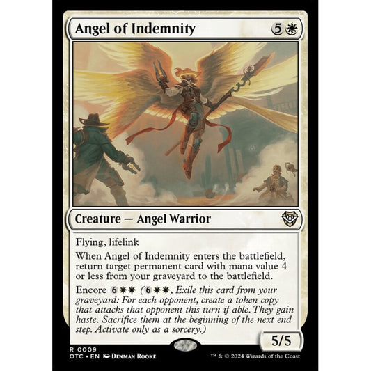 Angel of Indemnity, 9, rare, Magic: The Gathering, Outlaws of Thunder Junction