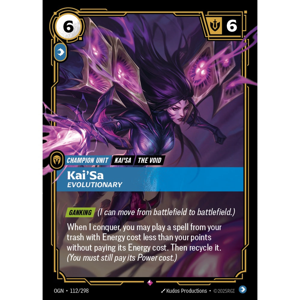 Kai'Sa, Evolutionary OGN-112/298 Riftbound Card Game Origins Rare