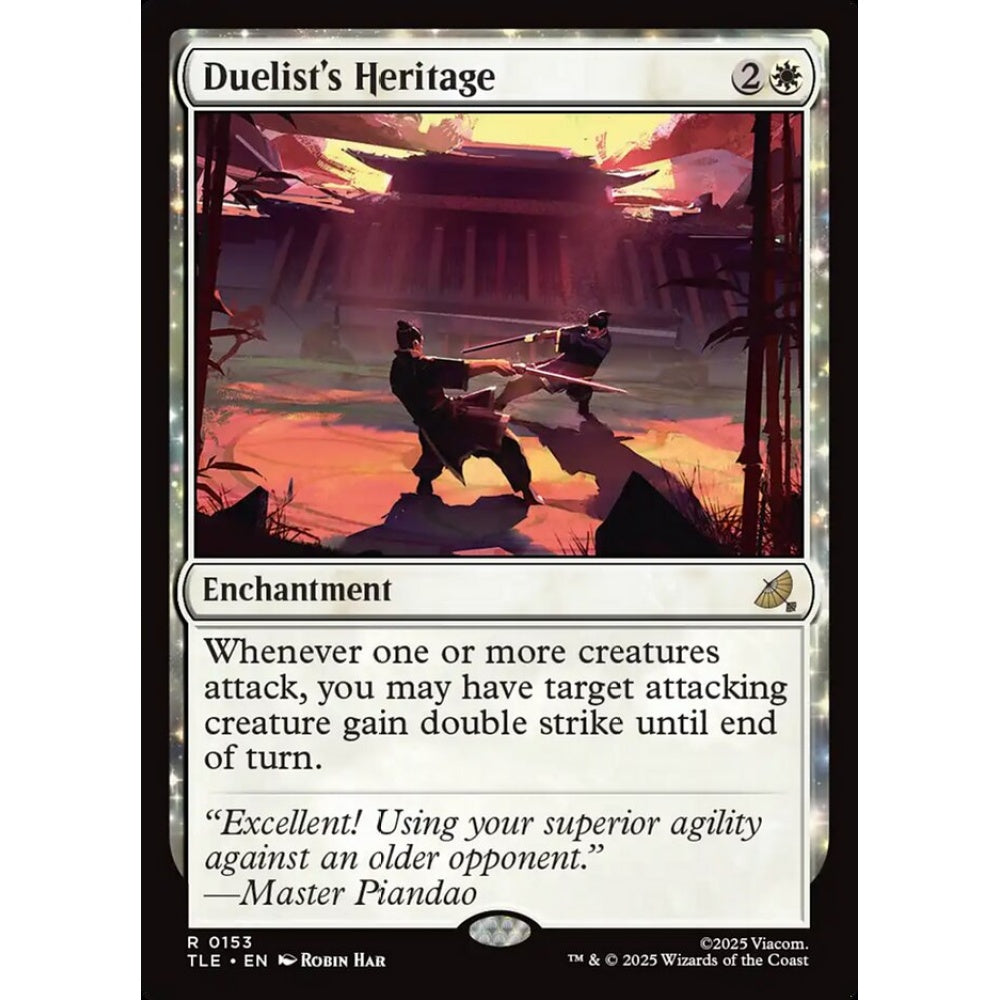 Duelist's Heritage rare 153 Magic the Gathering Avatar: The Last Airbender Eternal