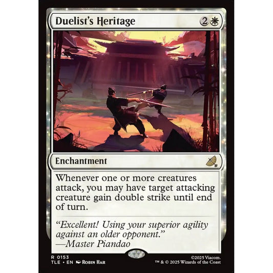 Duelist's Heritage rare 153 Magic the Gathering Avatar: The Last Airbender Eternal