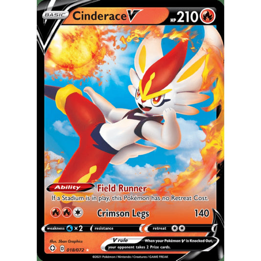 Cinderace V Double Rare 018/072 Pokemon Card Game Shining Fates