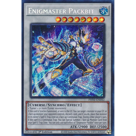 Enigmaster Packbit MP25-EN162 Ultra Ultra Rare Yu-Gi-Oh 2025 Mega-Pack Tin in Art