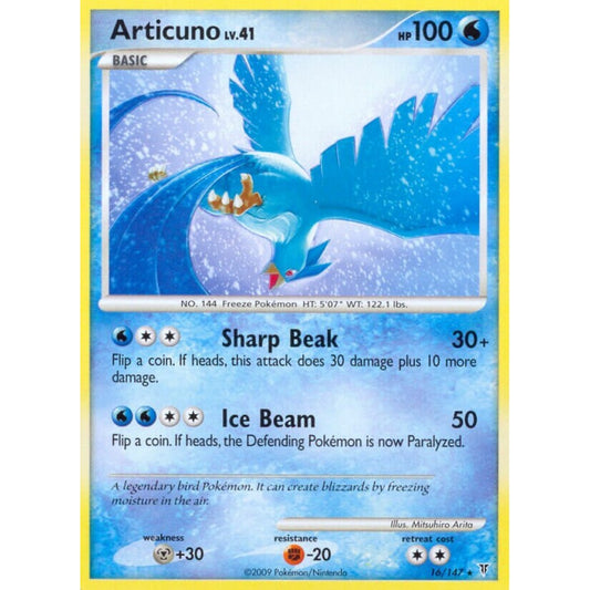 Articuno Rare 16/147 Pokemon Card Game Supreme Victors