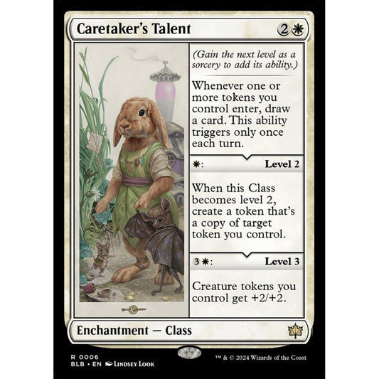 Caretaker's Talent, 6, rare, Magic: The Gathering, Bloomburrow