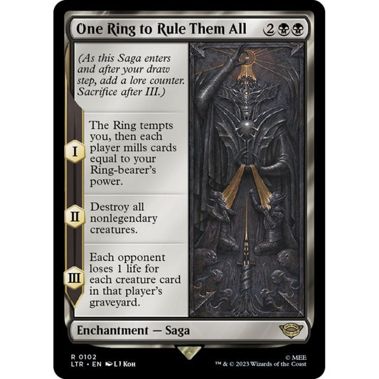 One Ring to Rule Them All, rare, 102, Magic the Gathering, The Lord of the Rings: Tales of Middle-earth