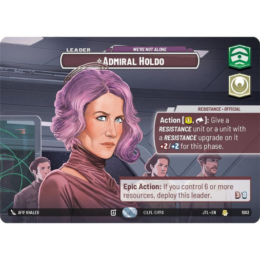 Admiral Holdo, R, JTL 1003) Showcase, Star Wars Unlimited