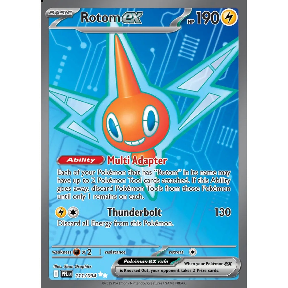 Rotom ex Ultra Rare 111/094 Pokemon Card Game Phantasmal Flames