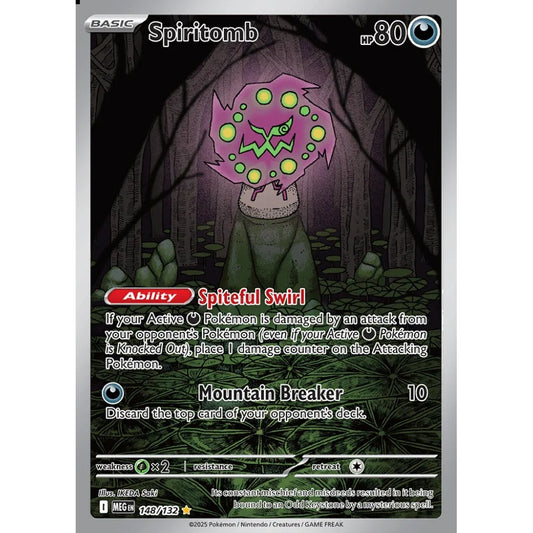 Spiritomb Illustration Rare 148/132 Pokemon Card Game Mega Evolution