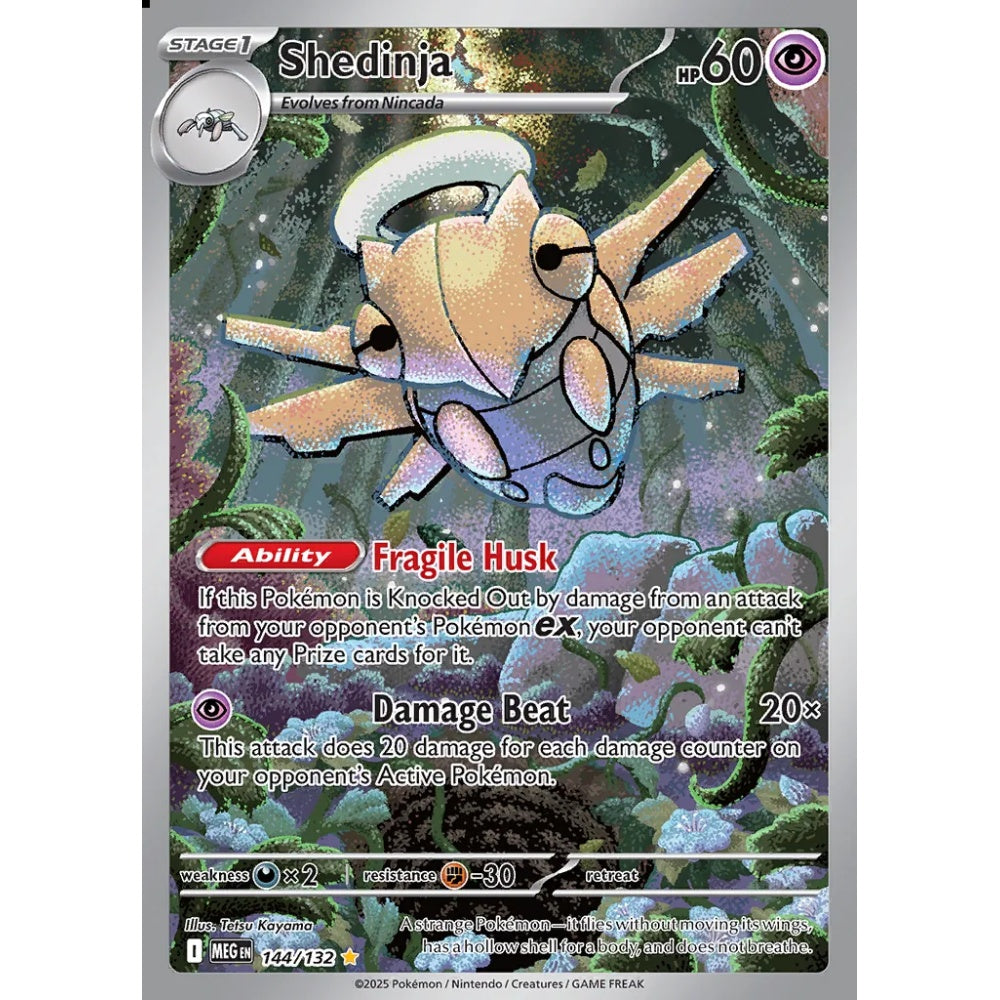 Shedinja Illustration Rare 144/132 Pokemon Card Game Mega Evolution