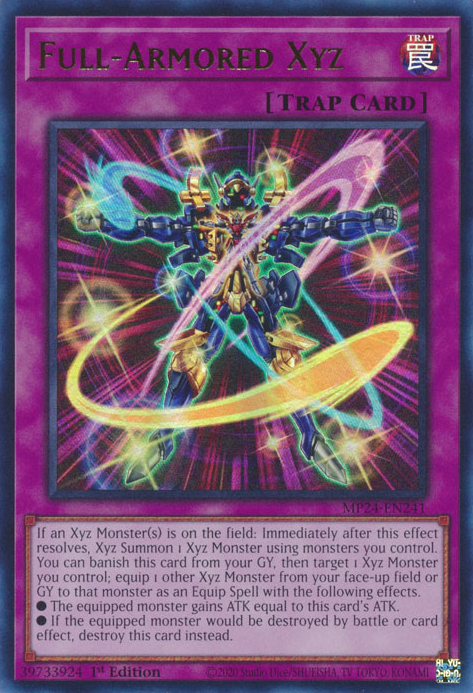 Full-Armored Xyz MP24-EN241 Ultra Ultra Rare Yu-Gi-Oh 25th Anniversary Tin: Dueling Mirrors in Art