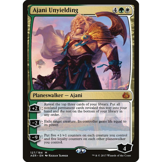 Ajani Unyielding mythic 127 Magic the Gathering Aether Revolt