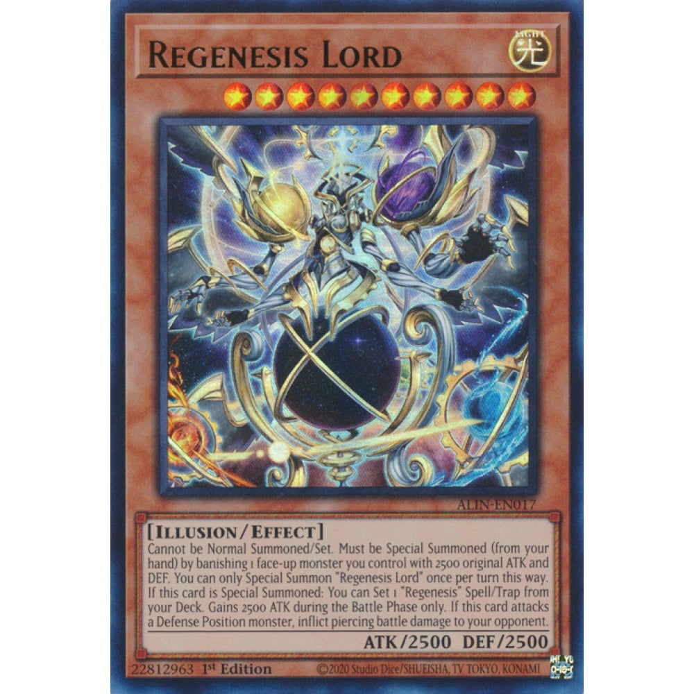 Regenesis Lord ALIN-EN017 Ultra Ultra Rare Yu-Gi-Oh Alliance Insight in Art