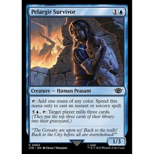 Pelargir Survivor, common, 64, Magic the Gathering, The Lord of the Rings: Tales of Middle-earth