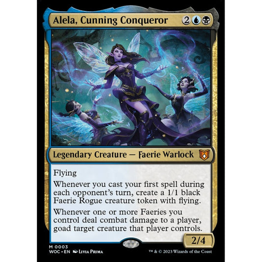 Alela, Cunning Conqueror, mythic, 3, Magic the Gathering, Wilds of Eldraine Commander