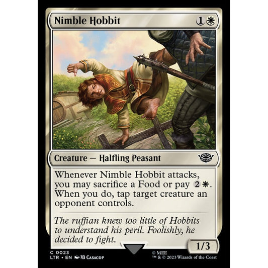 Nimble Hobbit, common, 23, Magic the Gathering, The Lord of the Rings: Tales of Middle-earth