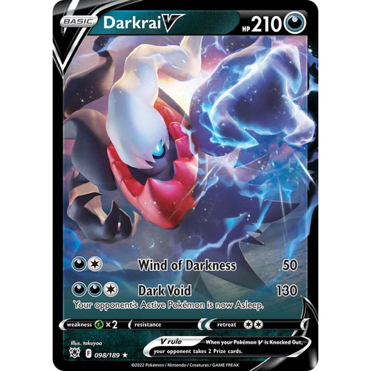 Darkrai V Holo Rare V 098/189 Pokemon Card Game Astral Radiance